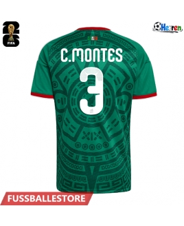 Günstige Mexiko Cesar Montes #3 Heimtrikot WM 2026 Kurzarm